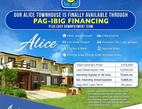 Alice Townhouse Through Pag-IBIG Now Available